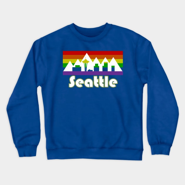 Seattle Rainbow Crewneck Sweatshirt by 425er